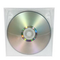 CD Duplicated & Printed in Clear Vinyl Adhesive Sleeve